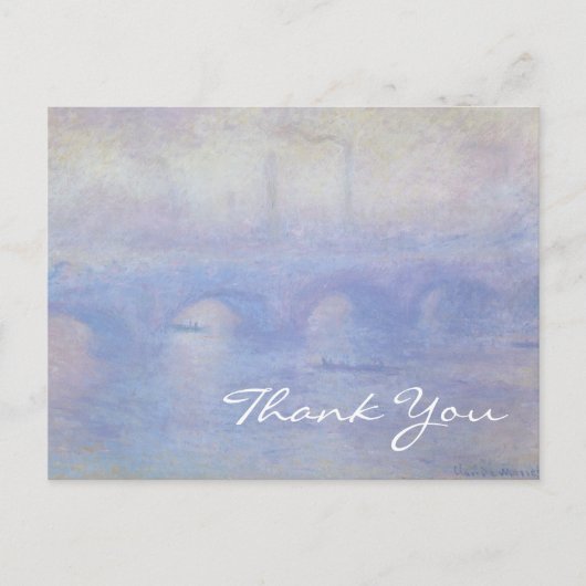 Carte Postale Le pont Waterloo de Monet (Devant)