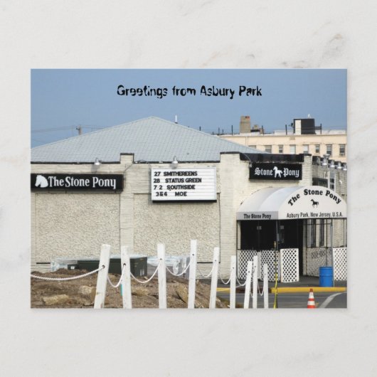 Carte Postale Le Pony de Pierre à Asbury Park NJ (Devant)