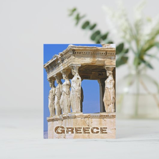 Carte Postale Le Porc Caryatid de l'Erechtheion à Athènes (Debout devant)