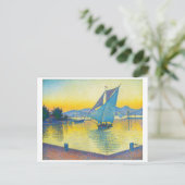 Carte Postale Le Port au coucher du soleil, Signac (Debout devant)