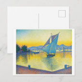 Carte Postale Le Port au coucher du soleil, Signac (Devant / Derrière)