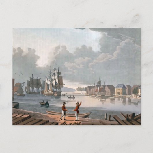 Carte Postale Le port, Christiania (Devant)