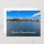 Carte Postale Le port de Boston dans le Massachusetts (Devant / Derrière)