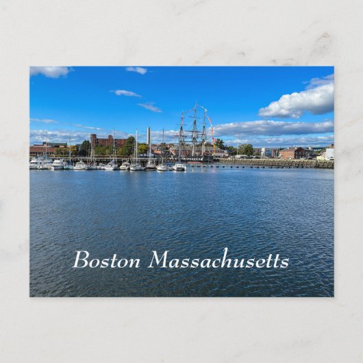 Carte Postale Le port de Boston dans le Massachusetts (Devant)