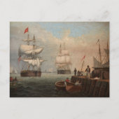 Carte Postale Le port de Boston par Fitz Henry Lane (Devant)