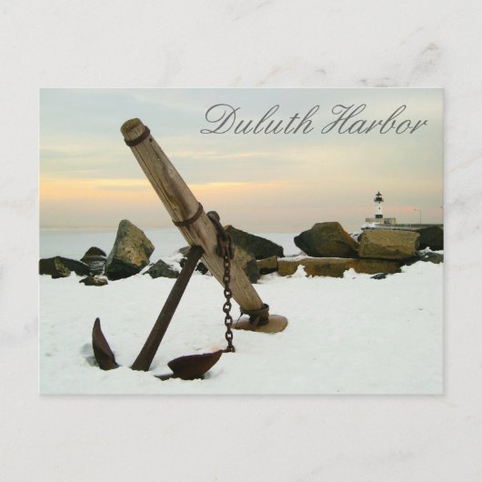 Carte Postale Le port de Duluth en hiver (Devant)