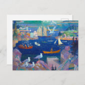 Carte Postale Le port de Herring Gut, 1925 par N. C. Wyeth (Devant / Derrière)