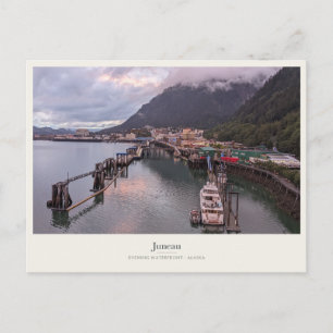 Carte Postale Le port de Juneau dans la douce lumière du soir