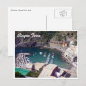 Carte Postale le port de la cinque terre vernazza (Devant / Derrière)