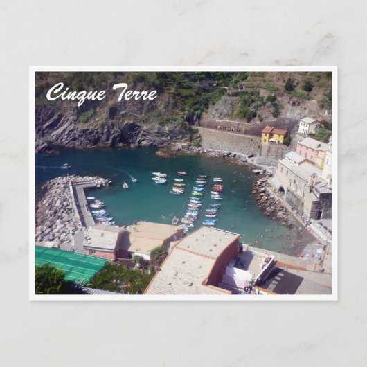 Carte Postale le port de la cinque terre vernazza (Devant)