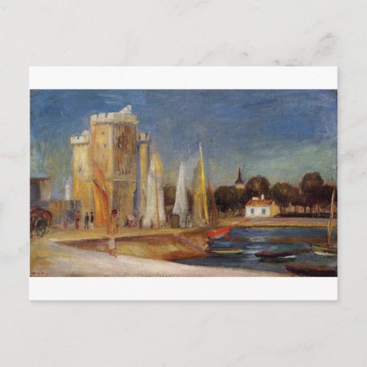 Carte Postale Le Port de Rochelle par Pierre-Auguste Renoir (Devant)