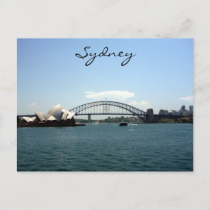 Carte Postale le port de sydney bleu