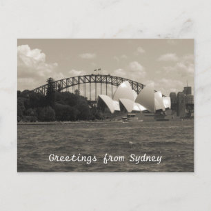 Carte Postale le port de sydney gris