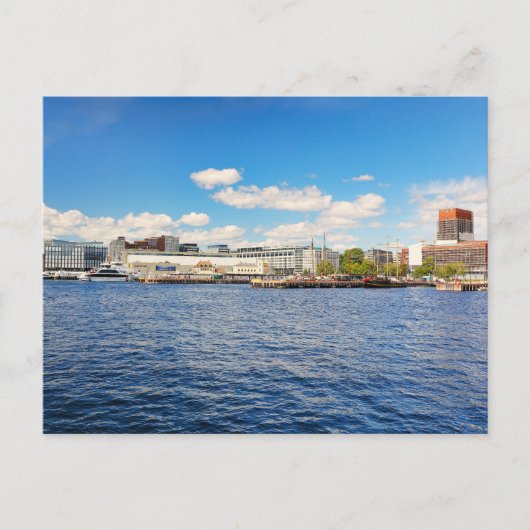 Carte Postale Le port d'Oslo, Norvège (Devant)