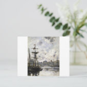 Carte Postale Le port, Fecamp par Eugene Boudin (Debout devant)