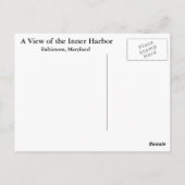 Carte Postale Le port intérieur de Baltimore (Dos)