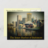 Carte Postale Le port intérieur de Baltimore (Devant / Derrière)