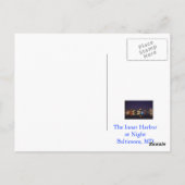 Carte Postale Le port intérieur de nuit (Dos)