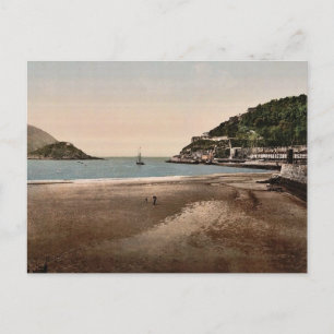 Carte Postale Le port, San Sebastian, Espagne vintage Photochro
