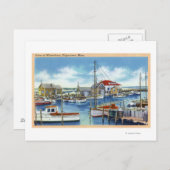 Carte Postale Le port sur le front de mer (Devant / Derrière)