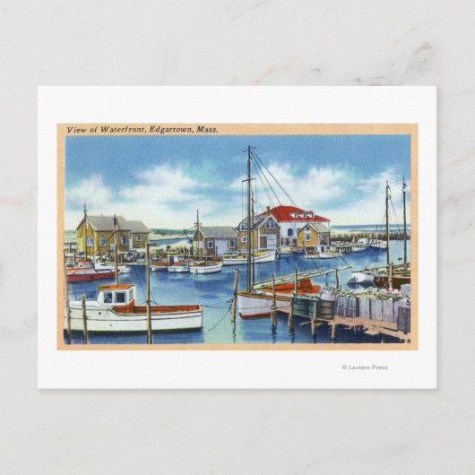 Carte Postale Le port sur le front de mer (Devant)