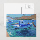 Carte Postale Le port Tinos 2012 (Devant / Derrière)