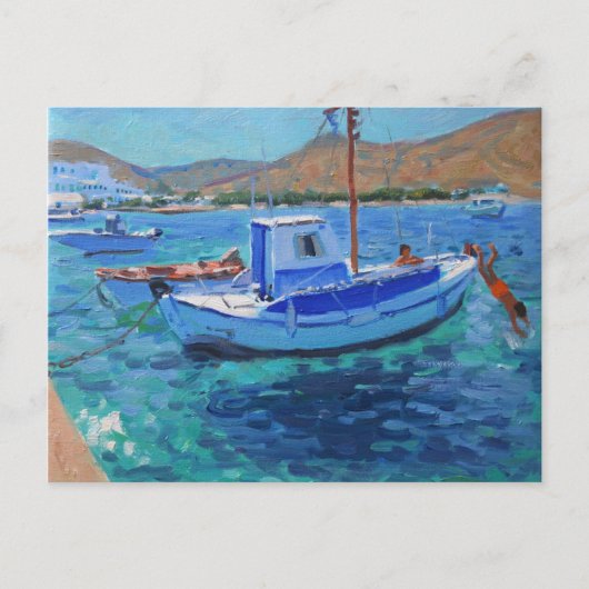 Carte Postale Le port Tinos 2012 (Devant)