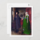 Carte Postale Le portrait Arnolfini, Jan van Eyck (Devant / Derrière)