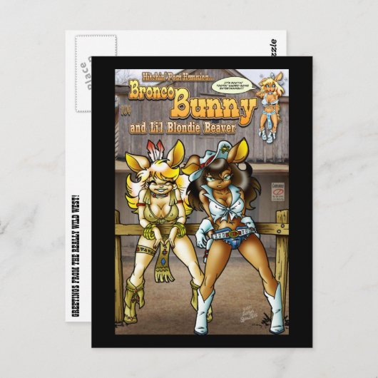 CARTE POSTALE LE POST D'OL' HITCHIN' (Devant / Derrière)