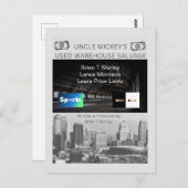 Carte Postale Le postc "L'Oncle Mickey's Used Warehouse Salvage" (Devant / Derrière)