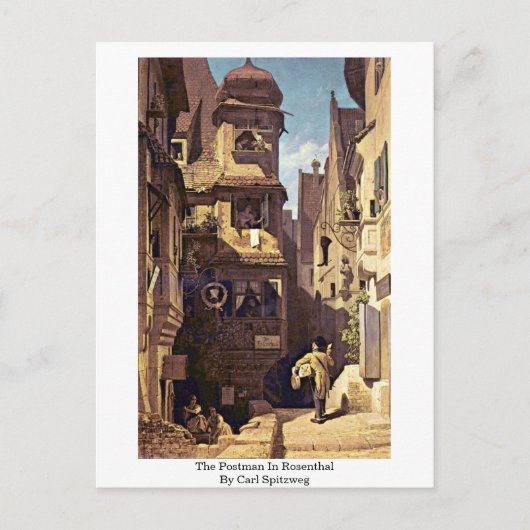 Carte Postale Le Postman À Rosenthal Par Carl Spitzweg (Devant)