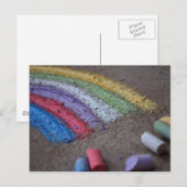 Carte Postale Le Pot d'or à la fin de l'arc-en-ciel, Chalk (Devant / Derrière)