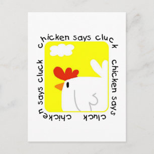 Carte Postale Le poulet indique des T-shirts et des cadeaux de