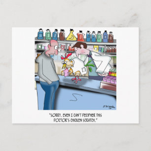 Carte Postale Le poulet ne peut pas décider l’attaque du poulet