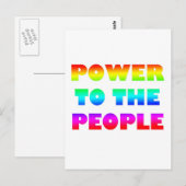Carte Postale Le pouvoir au peuple Manifestation de style rétro (Devant / Derrière)