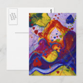 Carte Postale Le pouvoir de l'amour, souterrain, Coeurs, Abstrai (Devant / Derrière)