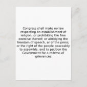 Carte Postale Le Premier Amendement (Devant)