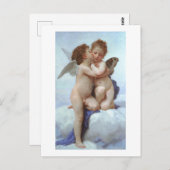 Carte Postale Le premier baiser, Amor et Psyche, Bouguereau (Devant / Derrière)
