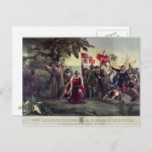 Carte Postale Le premier débarquement de Columbus (Devant / Derrière)