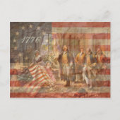 Carte Postale Le premier drapeau américain (Devant)