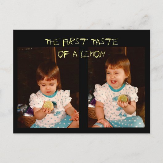 Carte Postale Le premier goût d'un citron (Devant)