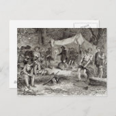 Carte Postale Le premier jour à Jamestown (Devant / Derrière)