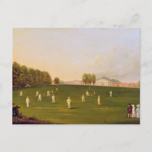 Carte Postale Le premier match grand du cricket a joué par des (Devant)