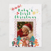 Carte Postale Le premier Noël de bébé personnalisé (Devant)