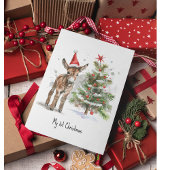 Carte Postale Le premier Noël du Donkey sucré, coutume