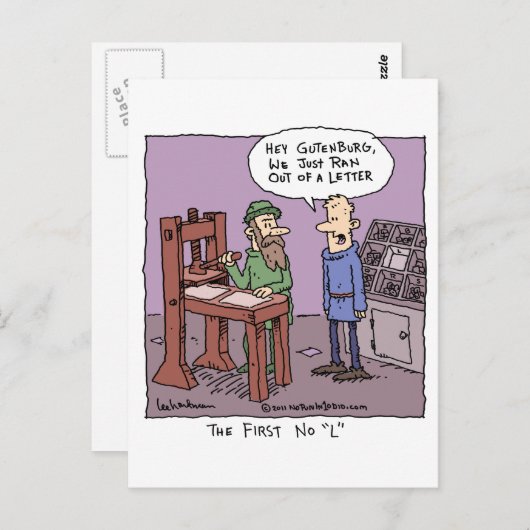 Carte Postale Le premier non "L" (Devant / Derrière)