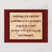 Carte Postale Le présent (Devant)