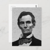 Carte Postale Le président Abe Lincoln (Devant / Derrière)