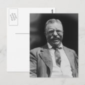 Carte Postale Le Président américain Theodore Teddy Roosevelt ri (Devant / Derrière)