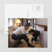 Carte Postale Le président Barack Obama avec Bo (Devant / Derrière)